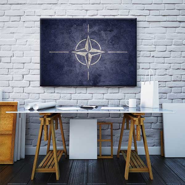 NATO Bayraklı Kanvas Tablo – 11190