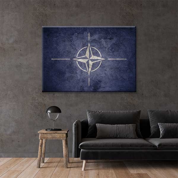 NATO Bayraklı Kanvas Tablo – 11190