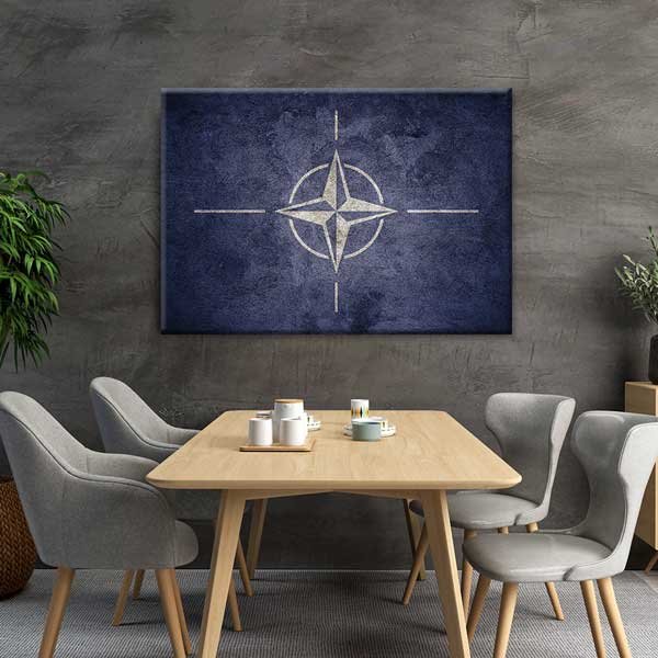 NATO Bayraklı Kanvas Tablo – 11190