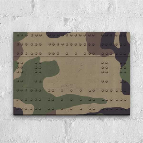 Kamuflaj Desenli Askeri Zırh Kanvas Tablo – 11230