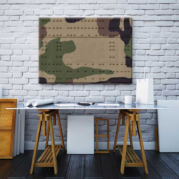 military-wall-canvas-art-11230-02 Kamuflaj Desenli Askeri Zırh Kanvas Tablo – 11230
