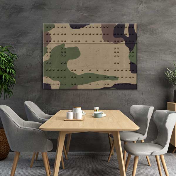 military-wall-canvas-art-11230-04 Kamuflaj Desenli Askeri Zırh Kanvas Tablo – 11230