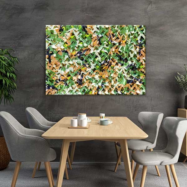 military-wall-canvas-art-11232-04 Gerçekçi Kamuflaj Ağı Deseni Kanvas Tablo – 11232