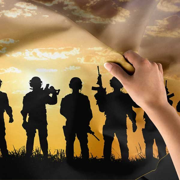 Gün Batımı Asker Silueti Duvar Örtüsü 11064