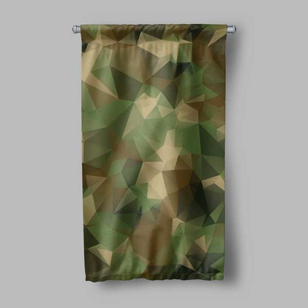 Mozaik Kamuflaj Desenli Askeri Duvar Flaması 11175