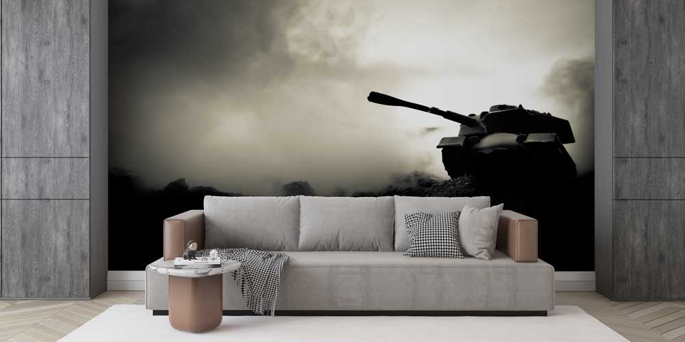 Savaş Ortamı Tank Silüeti Duvar Kağıdı 10977