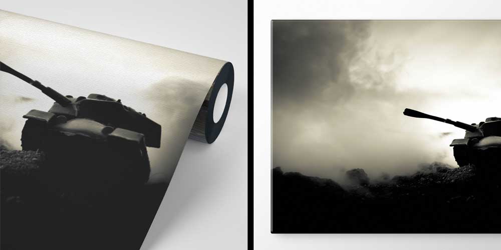 Savaş Ortamı Tank Silüeti Duvar Kağıdı 10977