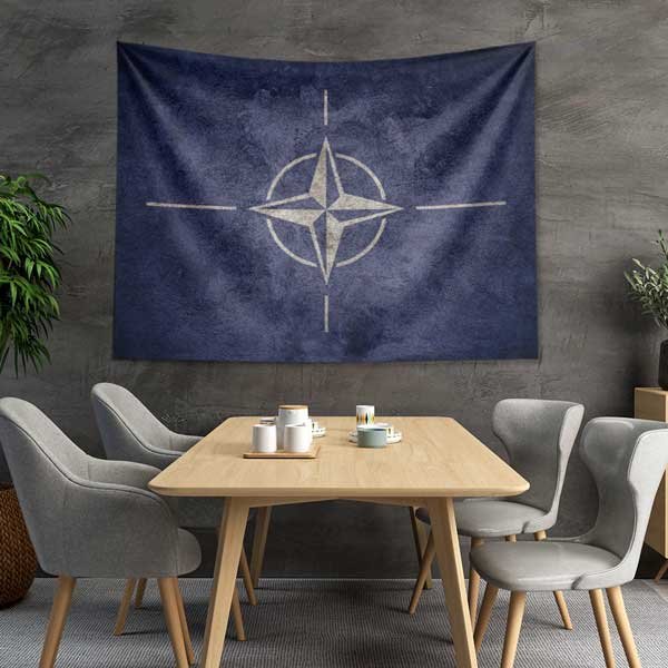 Eskitme NATO Logolu Duvar Örtüsü 11028