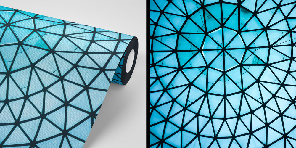 Geometrik Mimari Desenli Duvar Kağıdı 5580