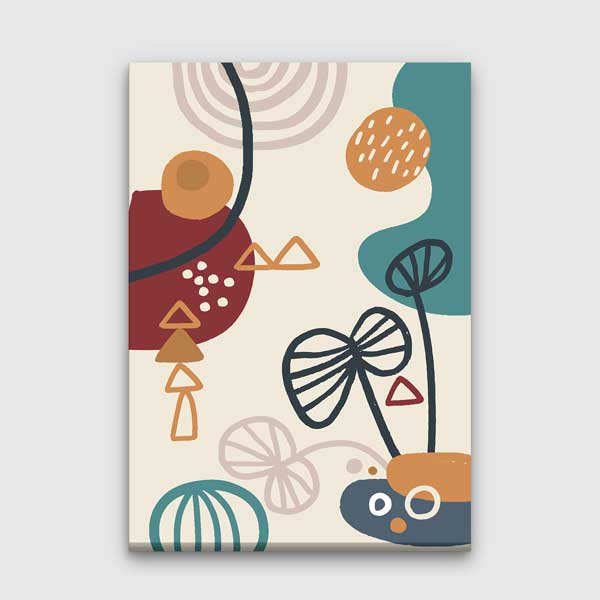 Organik Geometrik Formlu Minimal Duvar Tablosu 13949