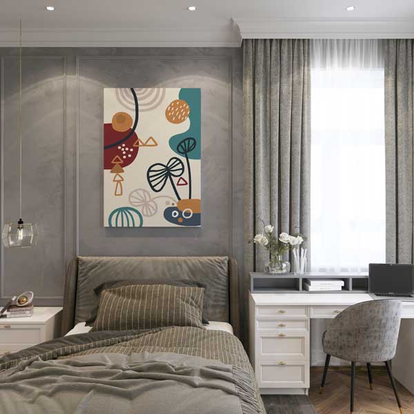 Organik Geometrik Formlu Minimal Duvar Tablosu 13949