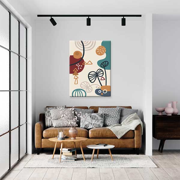 Organik Geometrik Formlu Minimal Duvar Tablosu 13949