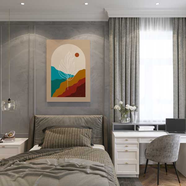 Kemer Formlu Soyut Manzara Minimal Duvar Tablosu 13966