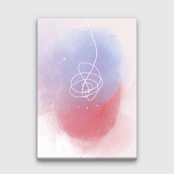 Pastel Soyut Renk Geçişli Minimal Duvar Tablosu 13954