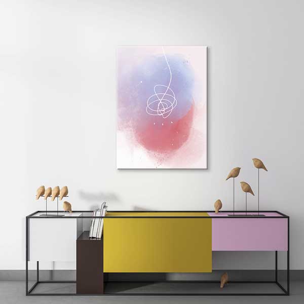 Pastel Soyut Renk Geçişli Minimal Duvar Tablosu 13954