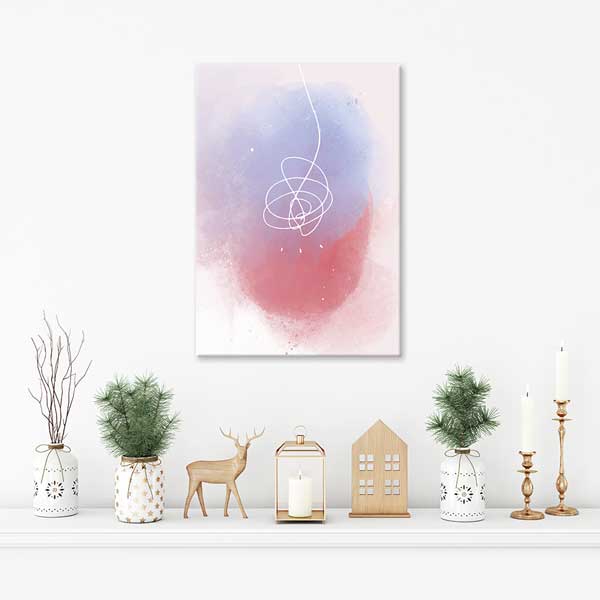 Pastel Soyut Renk Geçişli Minimal Duvar Tablosu 13954