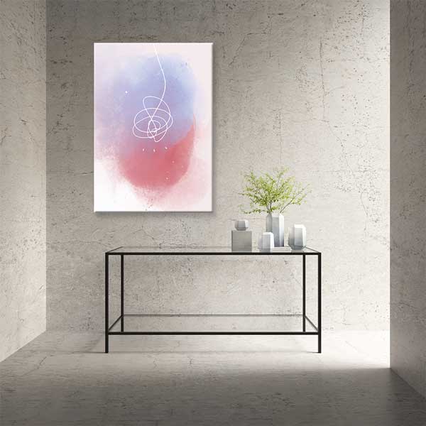 Pastel Soyut Renk Geçişli Minimal Duvar Tablosu 13954