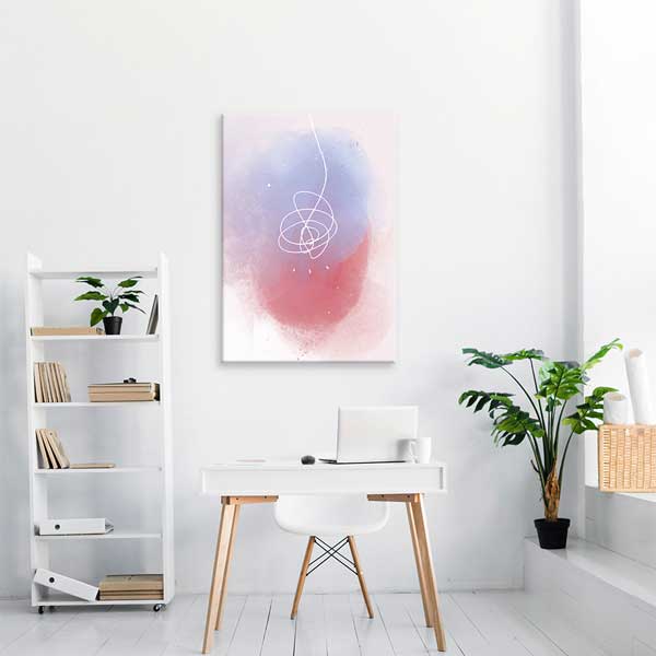 Pastel Soyut Renk Geçişli Minimal Duvar Tablosu 13954