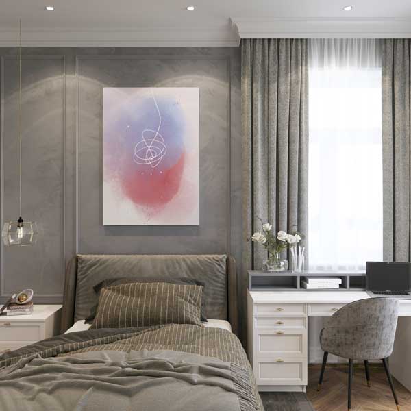 Pastel Soyut Renk Geçişli Minimal Duvar Tablosu 13954