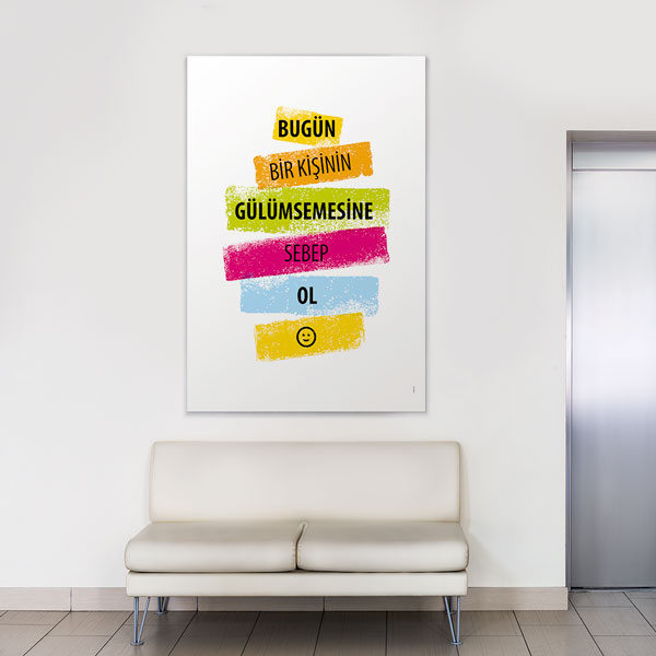 motivasyon-duvar-sozleri-7595-03 Bugün Bir Kişinin Gülümsemesine Sebep Ol Kanvas Tablo 7595