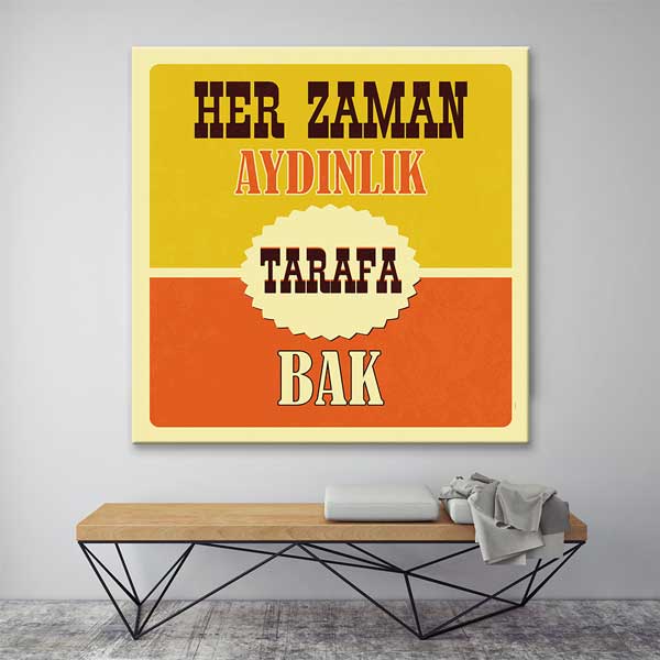 "Her Zaman Aydınlık Tarafa Bak" Pozitif Düşünce Posteri – 4090