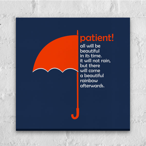 Patient Motivation Kanvas Tablo – 7460