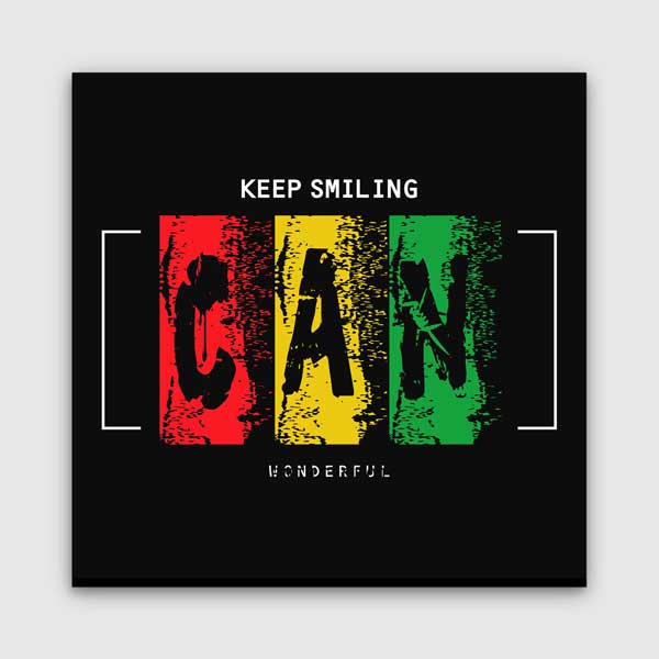 Motivasyon Keep Smiling CAN Kanvas Tablo – 7474