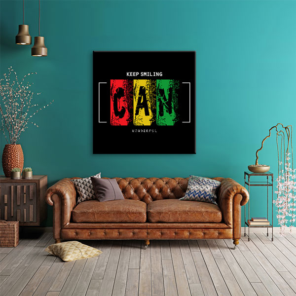 Motivasyon Keep Smiling CAN Kanvas Tablo – 7474