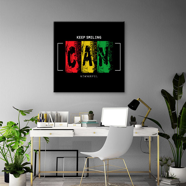 Motivasyon Keep Smiling CAN Kanvas Tablo – 7474