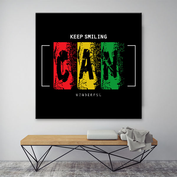 Motivasyon Keep Smiling CAN Kanvas Tablo – 7474