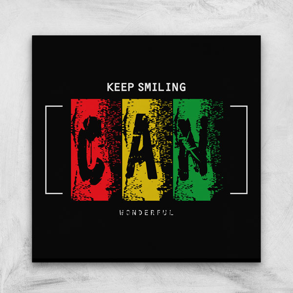 Motivasyon Keep Smiling CAN Kanvas Tablo – 7474