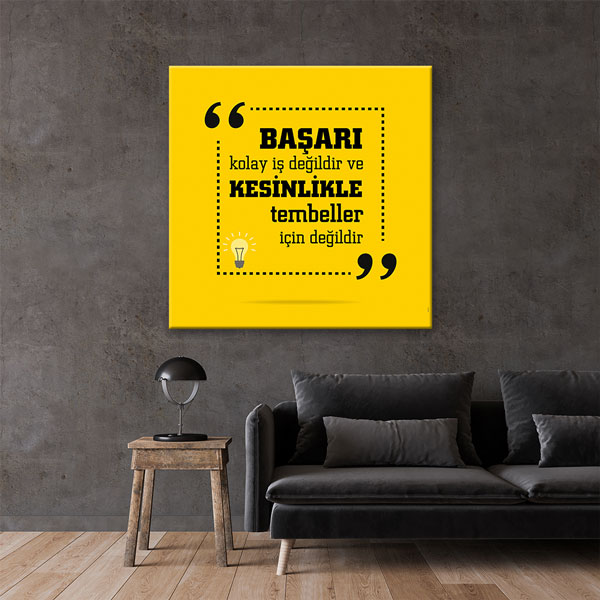motivasyon-sozleri-posterler-7536-01 Başarı Kolay İş Değildir Motivasyon Kanvas Tablo 7536