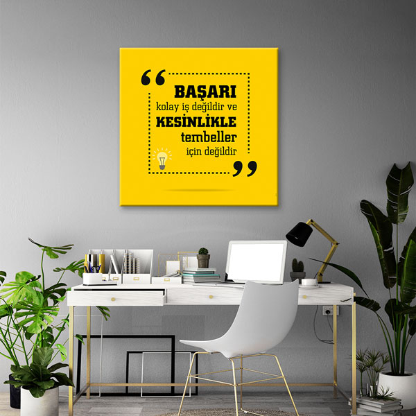 motivasyon-sozleri-posterler-7536-02 Başarı Kolay İş Değildir Motivasyon Kanvas Tablo 7536