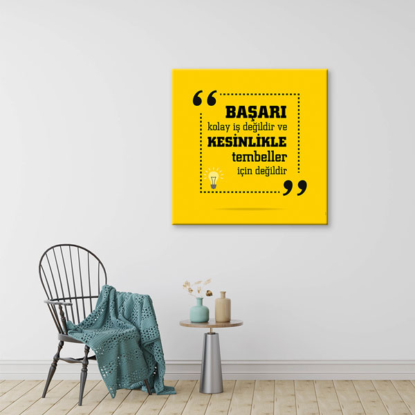 motivasyon-sozleri-posterler-7536-03 Başarı Kolay İş Değildir Motivasyon Kanvas Tablo 7536