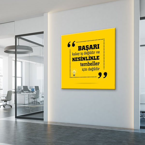 motivasyon-sozleri-posterler-7536-04 Başarı Kolay İş Değildir Motivasyon Kanvas Tablo 7536