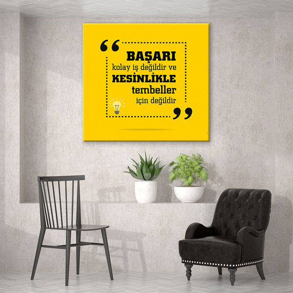 motivasyon-sozleri-posterler-7536-05 Başarı Kolay İş Değildir Motivasyon Kanvas Tablo 7536
