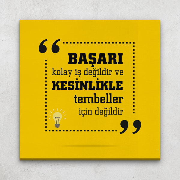 motivasyon-sozleri-posterler-7536-06 Başarı Kolay İş Değildir Motivasyon Kanvas Tablo 7536