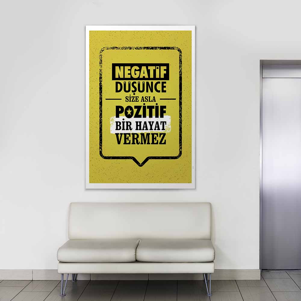 motivasyon-tablolari-4084-03 "Negatif Düşünce Asla Pozitif Hayat Vermez" Motivasyon Tablosu – 4084