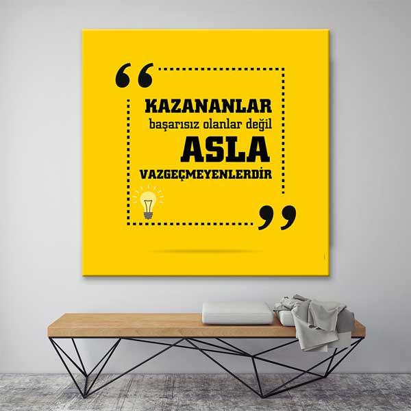 "Asla Vazgeçme" Kazanma Motivasyon Posteri – 4103