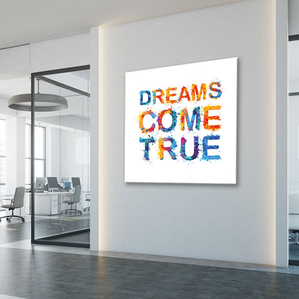 Hayaller Gerçek Olur Duvar Tablosu - Renkli İlham – 3309