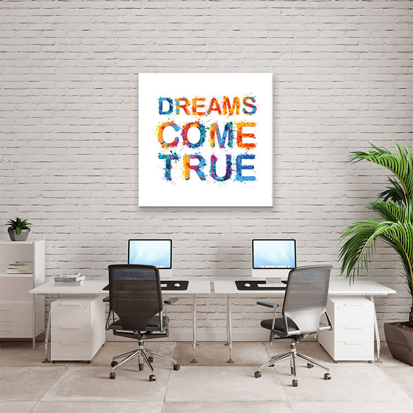 Hayaller Gerçek Olur Duvar Tablosu - Renkli İlham – 3309