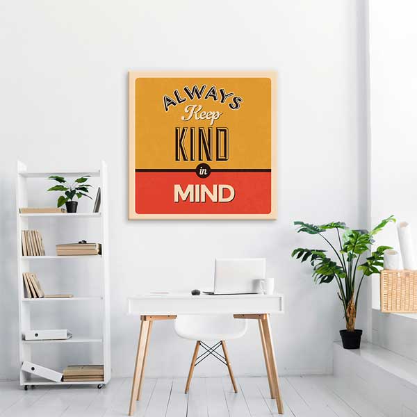 Her Zaman Nazik Ol Duvar Tablosu - İlham Veren Sözler – 3200