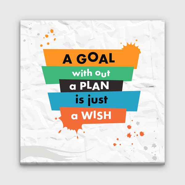motivation-wall-poster-3323-00 Plansız Hedef Sadece Bir Dilektir Duvar Tablosu – 3323