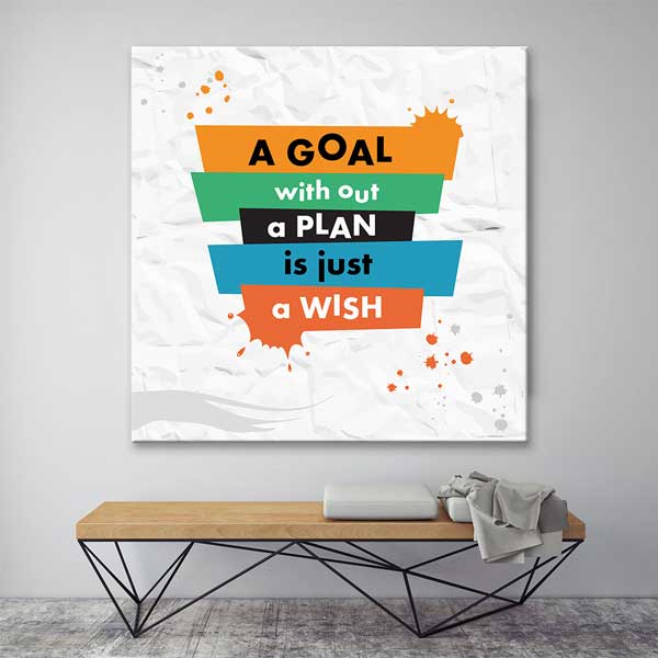 motivation-wall-poster-3323-02 Plansız Hedef Sadece Bir Dilektir Duvar Tablosu – 3323
