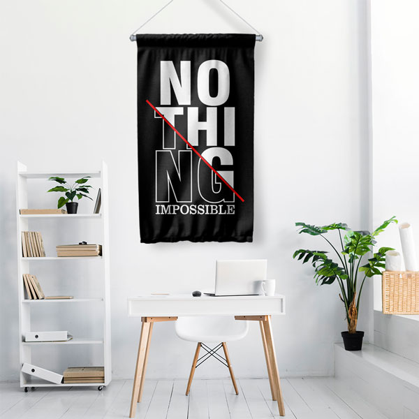 Nothing Impossible Duvar Flaması 7666