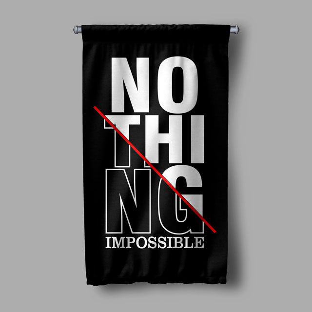 Nothing Impossible Duvar Flaması 7666