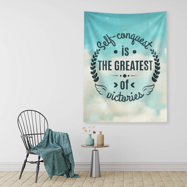 Motivasyon Duvar Örtüsü - Self Conquest Victory 7630