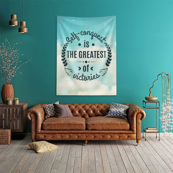 Motivasyon Duvar Örtüsü - Self Conquest Victory 7630