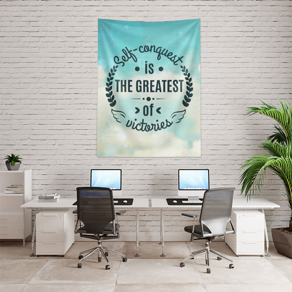Motivasyon Duvar Örtüsü - Self Conquest Victory 7630