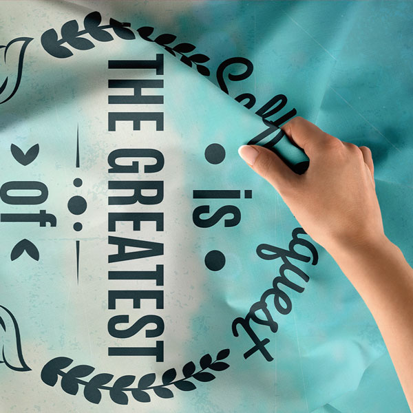 Motivasyon Duvar Örtüsü - Self Conquest Victory 7630